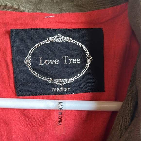 Love tree olive green zip up vest - Picture 6 of 8